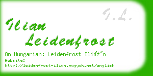 ilian leidenfrost business card